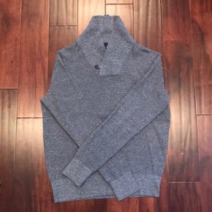 Banana Republic Blue Button Shawl Collar Sweater